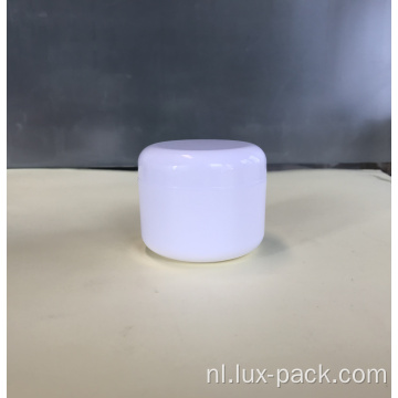 Plastic cosmetische zorgcrème pot met schroefdop